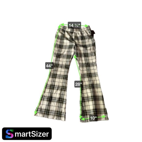 Grayson/Threads Womens Plaid Flared Pants Multicolored L 60% Cotton 40% Polyeste - Picture 7 of 8